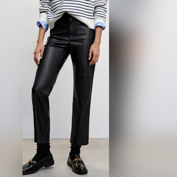 MANGO Faux leather pants - Picture 4 of 4